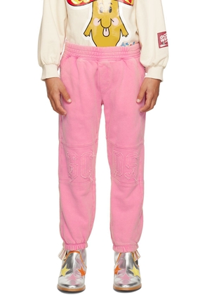 GCDS Kids Kids Pink Garment-Dyed Lounge Pants