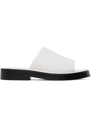 Ferragamo White Single-Band Sandals