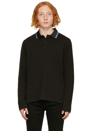 Versace Jeans Couture Black Long Sleeve Polo