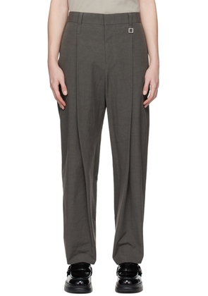 WOOYOUNGMI Gray Pleated Trousers