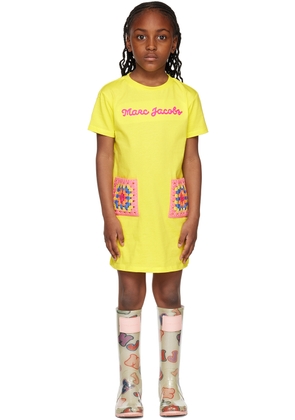 Marc Jacobs Kids Yellow Crochet Pocket Dress