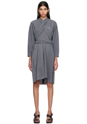 LEMAIRE Gray Knotted Midi Dress