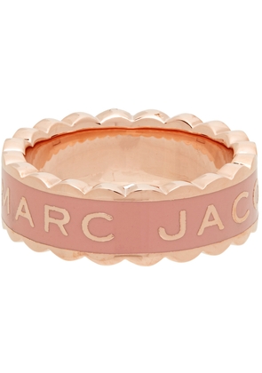 Marc Jacobs Rose Gold & Pink 'The Scallop Medallion' Ring