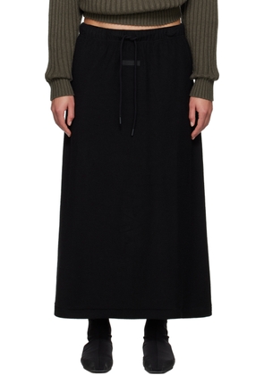 Fear of God ESSENTIALS Black Long Midi Skirt