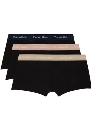Calvin Klein Underwear Three-Pack Black Low-Rise Briefs