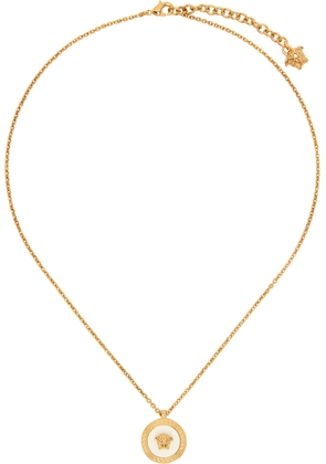 Versace Gold & White Medusa Necklace