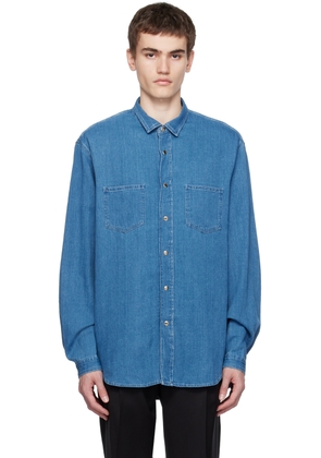 Lardini Blue Patch Pocket Shirt
