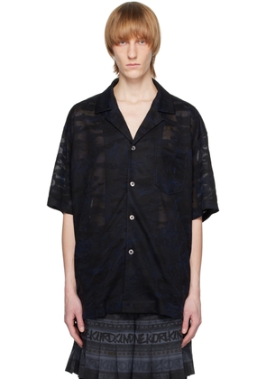 Feng Chen Wang Black Camouflage Shirt