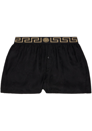 Versace Underwear Black Greca Boxers