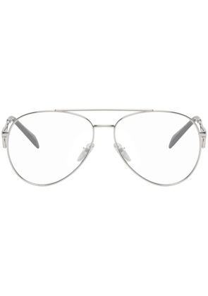 Prada Eyewear Silver Aviator Glasses