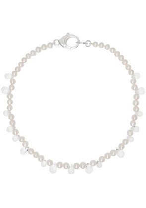 Hatton Labs White Pearl Crystal Drops Necklace
