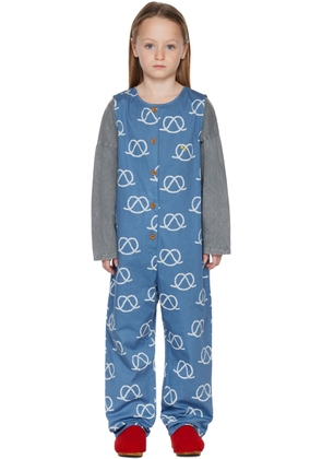 Bobo Choses Kids Blue Sail Rope Overalls