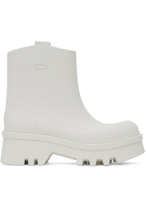 Chloé White Raina Rain Boots