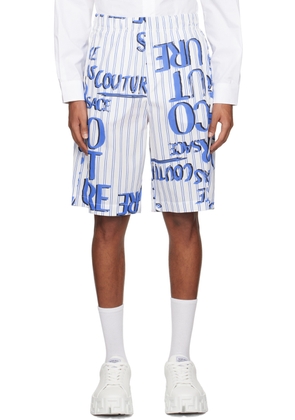 Versace Jeans Couture White Doodle Shorts