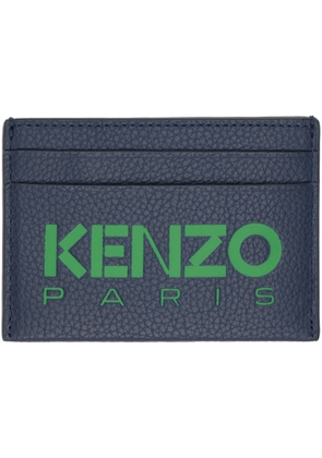 Kenzo Navy Leather Cardholder