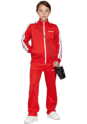 Palm Angels Kids Red Classic Logo Track Jacket