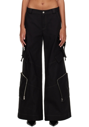 Dion Lee Black Multi-Pocket Cargo Trousers