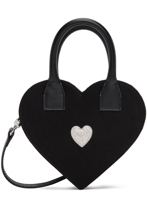 MACH & MACH Black Small Heart Bag
