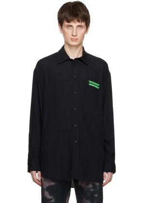 Song for the Mute Black Pleated Box Shirt