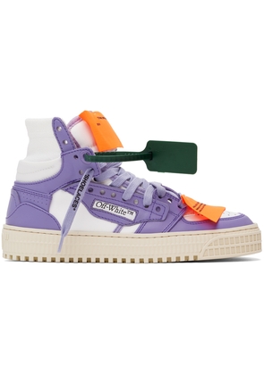Off-White White & Purple 3.0 Off Court Sneakers