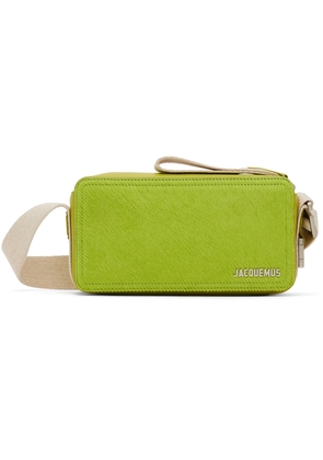 JACQUEMUS Green Le Raphia 'Le Cuerda Horizontal' Bag