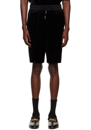 Giorgio Armani Black Embroidered Shorts