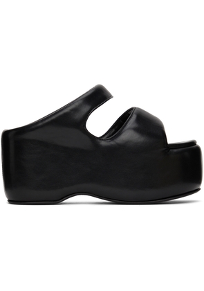 SIMONMILLER Black Bubble Flat Sandals