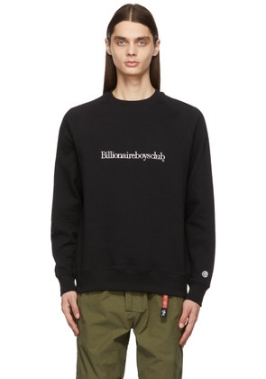 Billionaire Boys Club Black Embroidered Serif Logo Sweatshirt