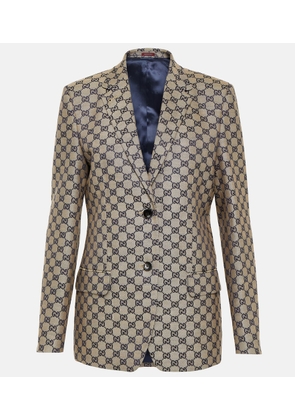 Gucci GG canvas linen-blend blazer