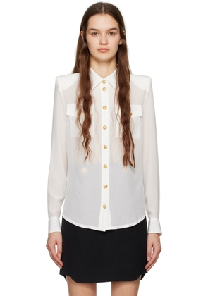 Balmain White Button-Up Shirt