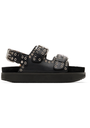 Isabel Marant Black Leather Ophie Sandals