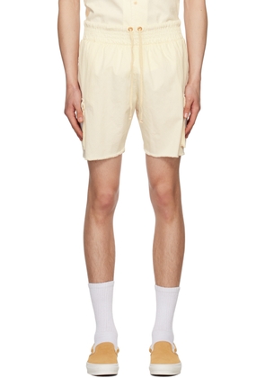 Les Tien Off-White Cargo Pocket Shorts