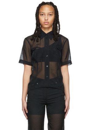 Helmut Lang Black Sheer Shirt