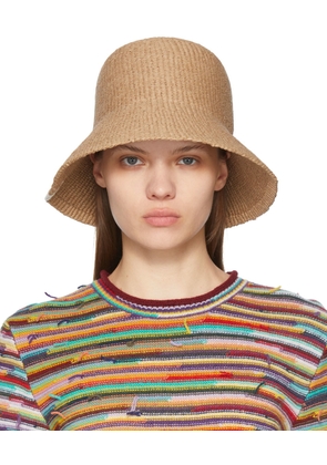 Chloé Beige Mifuko Edition Woven Bucket Hat
