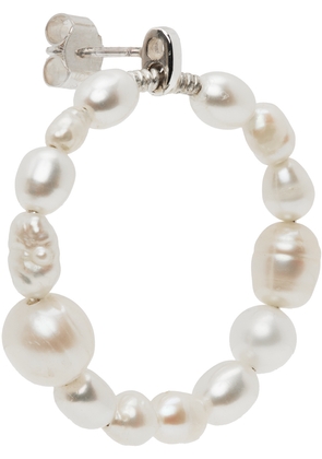 Bleue Burnham SSENSE Exclusive White Antique Pearl Earring
