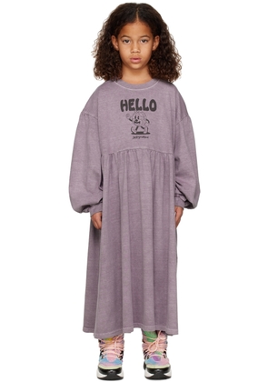 Jellymallow Kids Purple 'Hello' Dress