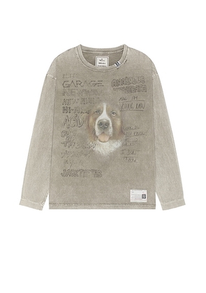 Maison MIHARA YASUHIRO Bleached Long Sleeves Tee in Beige - Taupe. Size 46 (also in ).