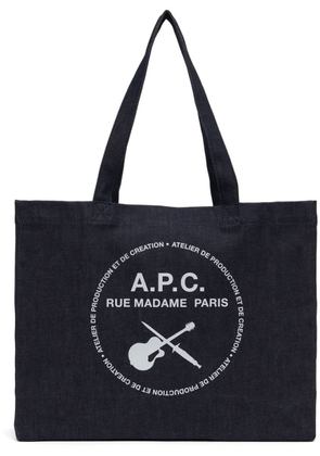 A.P.C. Indigo Guitare Poignard Shopping Bag