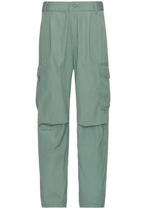 Carhartt WIP Cole Cargo Pant in Park Rinsed - Sage. Size 30x32 (also in 32x32, 34x32, 36x32).