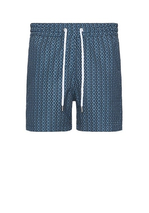 Frescobol Carioca Sport Micro Ipanema Camada Print Swim Shorts in Perennial Blue - Blue. Size L (also in M, S, XL/1X).