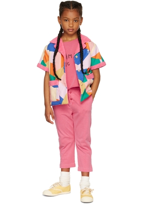 The Animals Observatory Kids Pink Geometric Forms Whale Jacket