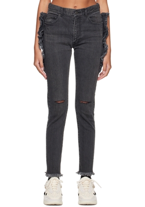 UNDERCOVER Black Frayed Jeans