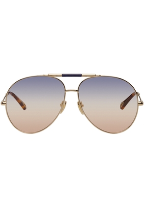 Chloé Gold Aviator Sunglasses
