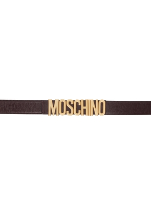 Moschino Burgundy Logo Belt