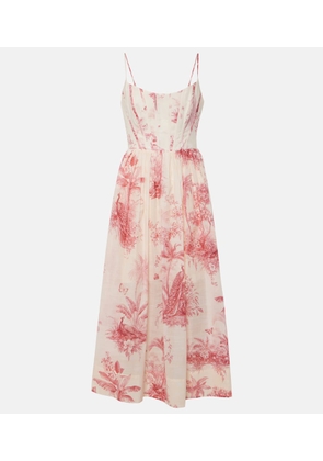 Zimmermann Waverly floral cotton bustier dress