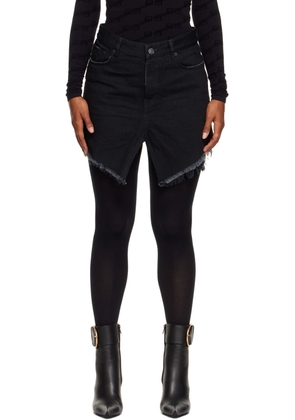 Balenciaga Black Asymmetric Miniskirt