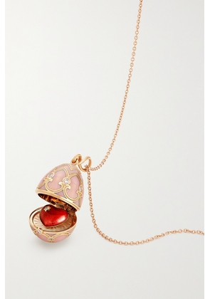 Fabergé - Heritage 18-karat Rose Gold, Enamel And Diamond Necklace - One size