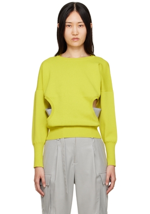 ISSEY MIYAKE Yellow Cutout Sweater