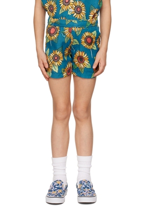 Endless Joy Kids Blue Sunflower Shorts