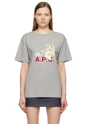 A.P.C. Grey Lunar New Year Johnson T-Shirt